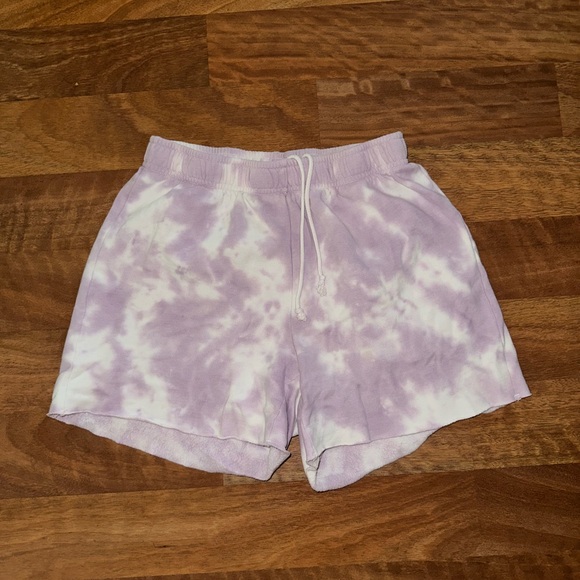 LA Hearts Purple Tye Dye Shorts - Picture 1 of 8